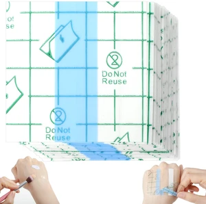 Qianyu 100 Pieces Disposable Transparent Waterproof Makeup Mixing Palette with Adhesive Tape for Women and Girls Qianyu 100 Pieces Disposable Transparent Waterproof Makeup Mixing Palette with Adhesive Tape for Women and Girls