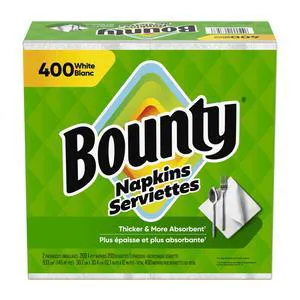 Bounty Paper Napkins White 400 Count Bounty Paper Napkins White 400 Count