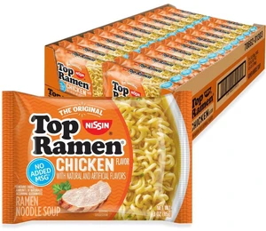 Nissin Top Ramen Noodle Soup, Chicken, 3 Ounce (Pack of 24) Nissin Top Ramen Noodle Soup, Chicken, 3 Ounce (Pack of 24)