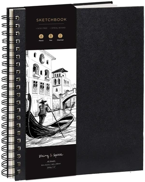 Artist's Sketchbook 5.8x8.5 Inches 200GSM Hardcover Spiral 40 Sheets/80 Pages for Drawing and Mixed Media Artist's Sketchbook 5.8x8.5 Inches 200GSM Hardcover Spiral 40 Sheets/80 Pages for Drawing and Mixed Media