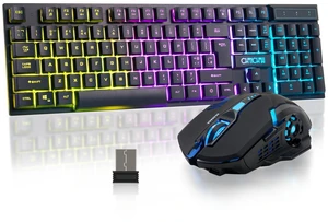 Wireless Gaming Keyboard and Mouse RGB Backlit Rechargeable Gamer Wireless Gaming Keyboard and Mouse RGB Backlit Rechargeable Gamer