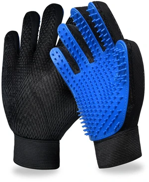 Cat Grooming Glove Brush, 1 Pair Reusable Pet Hair Remover for Carpet, Furniture, Couch, Clothes, Eco-Friendly High Efficiency (Blue) Cat Grooming Glove Brush, 1 Pair Reusable Pet Hair Remover for Carpet, Furniture, Couch, Clothes, Eco-Friendly High Efficiency (Blue)