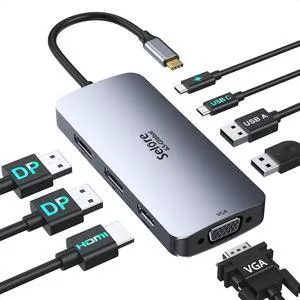 USB-C Docking Station with Dual DisplayPort, USB-C Hub USB-C Docking Station with Dual DisplayPort, USB-C Hub