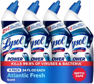Lysol Power Toilet Bowl Cleaner Clinging Gel, 24 oz, 4 Pack Lysol Power Toilet Bowl Cleaner Clinging Gel, 24 oz, 4 Pack