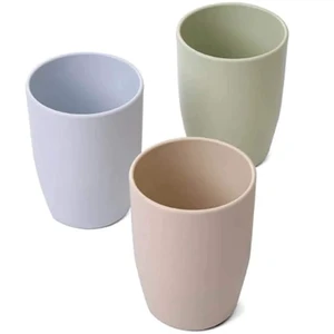 ALINNA 3-Pack 400ml Bathroom Tumbler Toothbrush Cups, Blue, Green, Coffee, Reusable Drinking Cup Set ALINNA 3-Pack 400ml Bathroom Tumbler Toothbrush Cups, Blue, Green, Coffee, Reusable Drinking Cup Set