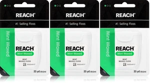 REACH Waxed Dental Floss 55yd (Pack of 3), Mint, Plaque Remover, Shred Resistant, PFAS Free, Deep Cleaning, Oral Care, for Adults & Kids REACH Waxed Dental Floss 55yd (Pack of 3), Mint, Plaque Remover, Shred Resistant, PFAS Free, Deep Cleaning, Oral Care, for Adults & Kids