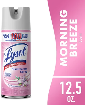 Lysol Disinfectant Spray, Sanitizing and Antibacterial Bathroom Spray, Deodorizer, Early Morning Breeze, 12.5oz Lysol Disinfectant Spray, Sanitizing and Antibacterial Bathroom Spray, Deodorizer, Early Morning Breeze, 12.5oz