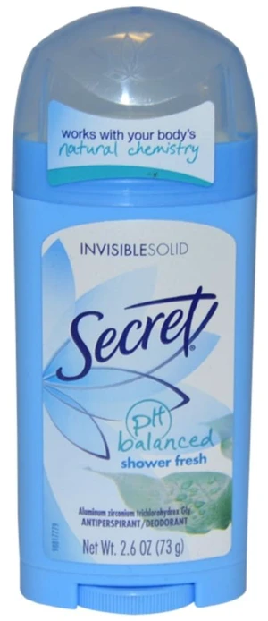 Secret Invisible Solid Antiperspirant Deodorant Shower Fresh 2.6oz Secret Invisible Solid Antiperspirant Deodorant Shower Fresh 2.6oz