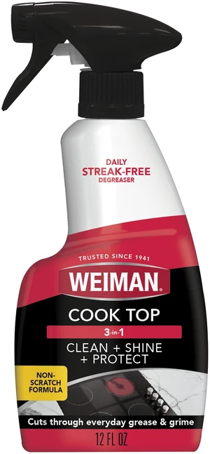 Weiman Daily Cooktop Cleaner Spray, Streak-Free Shine, 12 fl oz Weiman Daily Cooktop Cleaner Spray, Streak-Free Shine, 12 fl oz