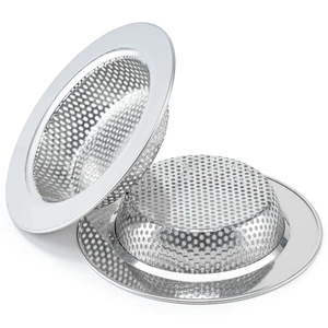 2 Pcs Sink Strainer Double-Layer Safe Design for Kitchen Sink Drain Basket 2 Pcs Sink Strainer Double-Layer Safe Design for Kitchen Sink Drain Basket