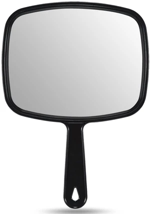 OMIRO 9.3"L x 6.6"W Handheld Mirror, All Black OMIRO 9.3"L x 6.6"W Handheld Mirror, All Black