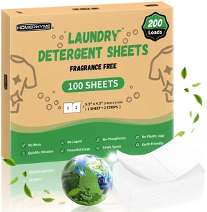 Laundry Detergent Sheets 200 Loads Unscented Eco Friendly Hypoallergenic for Sensitive Skin Laundry Detergent Sheets 200 Loads Unscented Eco Friendly Hypoallergenic for Sensitive Skin