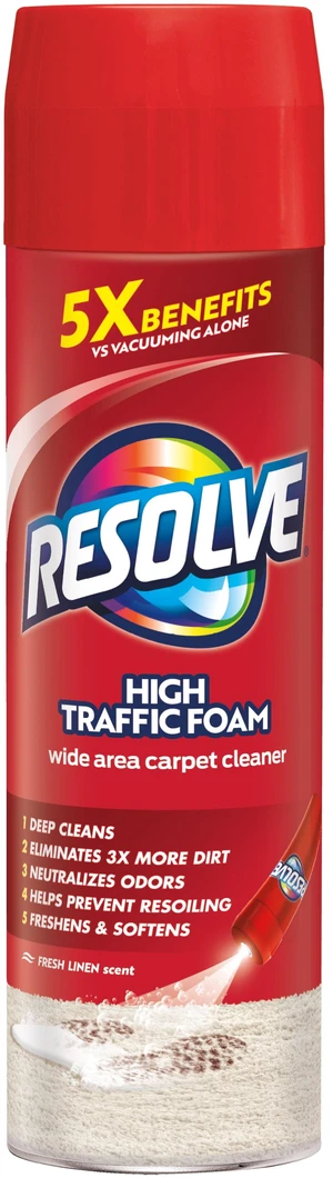 Resolve High Traffic Carpet Stain & Odor Remover Foam, 22 oz Resolve High Traffic Carpet Stain & Odor Remover Foam, 22 oz