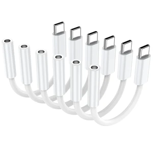 6 Pack USB C to 3.5mm Audio Headphone Adapter, USB C to Aux Audio Dongle Cable Cord Compatible with iPhone 17/16/15, iPad Pro, Samsung Galaxy S25 S24 S23 Ultra, Pixel 10/9/8 6 Pack USB C to 3.5mm Audio Headphone Adapter, USB C to Aux Audio Dongle Cable Cord Compatible with iPhone 17/16/15, iPad Pro, Samsung Galaxy S25 S24 S23 Ultra, Pixel 10/9/8