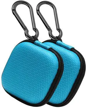 Earbud Case Hard EVA Earphone Carrying Cell Phone Accessories Storage Bag with Carabiner for Airpods Headset Flash Drive Charging Cable Key Wall Charger USB Adapter (Blue 2Pack) Earbud Case Hard EVA Earphone Carrying Cell Phone Accessories Storage Bag with Carabiner for Airpods Headset Flash Drive Charging Cable Key Wall Charger USB Adapter (Blue 2Pack)