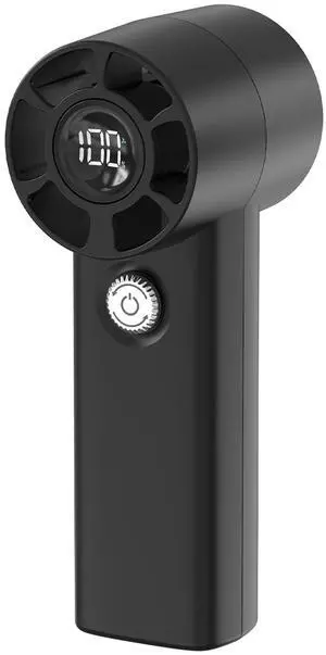 Portable Handheld Fan, USB Rechargeable, 100 Wind Speeds, 6000mAh Battery, Digital Display, Compact, Lightweight, Personal Fan for Outdoor, Travel, Work, Available in Black, White, Grey (Black) Portable Handheld Fan, USB Rechargeable, 100 Wind Speeds, 6000mAh Battery, Digital Display, Compact, Lightweight, Personal Fan for Outdoor, Travel, Work, Available in Black, White, Grey (Black)