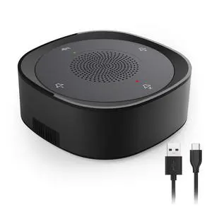USB Speakerphone Microphone, Conference Speaker Omnidirectional Computer Mic, with 360º Voice Pickup, Touch-Sensor Buttons for Mute/unmute, Streaming, Call Speaker Skype, Webinar, Interview -(JV801) USB Speakerphone Microphone, Conference Speaker Omnidirectional Computer Mic, with 360º Voice Pickup, Touch-Sensor Buttons for Mute/unmute, Streaming, Call Speaker Skype, Webinar, Interview -(JV801)