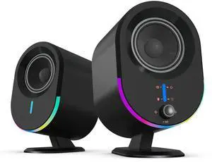 Computer Speakers, Bluetooth PC Speakers, AC Powered Gaming Speaker with 3 EQ Modes, Stereo Speakers with 6 RGB Modes, Aux in, Headphone, USB port Speaker for Laptop/Desktop/TV, 2*15W, 2.0 CH Computer Speakers, Bluetooth PC Speakers, AC Powered Gaming Speaker with 3 EQ Modes, Stereo Speakers with 6 RGB Modes, Aux in, Headphone, USB port Speaker for Laptop/Desktop/TV, 2*15W, 2.0 CH