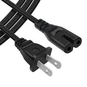2 Prong Figure 8 Cable C7 AC Power Cord for TV Xbox PS3 PS4 PS5 2 Prong Figure 8 Cable C7 AC Power Cord for TV Xbox PS3 PS4 PS5