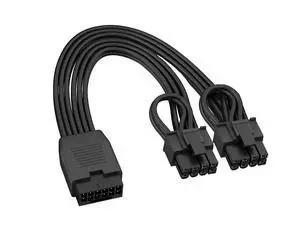 12VHPWR Cable Extension, 20cm 16 Pin(12+4) Female to Dual 8 Pin(6+2) Male PCIe Power Cable, PCIe 5.0 Gen5 600W GPU PSU Conversion Cable for ATX 3.0/3.1 Power Supply 12VHPWR Cable Extension, 20cm 16 Pin(12+4) Female to Dual 8 Pin(6+2) Male PCIe Power Cable, PCIe 5.0 Gen5 600W GPU PSU Conversion Cable for ATX 3.0/3.1 Power Supply