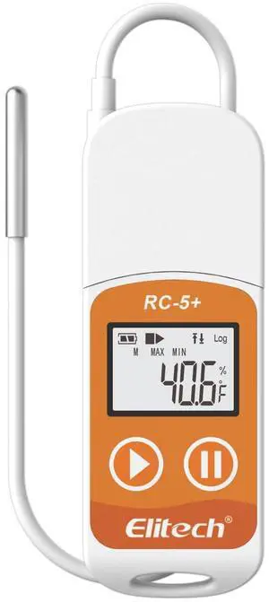 RC-5+ TE Digital PDF USB Temperature Data Logger Reusable Recorder Refrigerator Thermometer 32000 Points High Accuracy (Extra External Sensor) RC-5+ TE Digital PDF USB Temperature Data Logger Reusable Recorder Refrigerator Thermometer 32000 Points High Accuracy (Extra External Sensor)