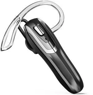 Bluetooth Earpiece Headset V6.0 with Noise Cancelling & 38 Hours Talk Time Trucker Handsfree Earpiece, Dual Device Pairing, Single Ear Wireless Headphone for Cell Phone (Black with silver frame) Bluetooth Earpiece Headset V6.0 with Noise Cancelling & 38 Hours Talk Time Trucker Handsfree Earpiece, Dual Device Pairing, Single Ear Wireless Headphone for Cell Phone (Black with silver frame)