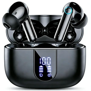 Wireless Earbuds Bluetooth 5.4 Ear Buds, Hi-Fi Stereo Bass Ear Buds with 48H Playtime & LED Display, Lightweight in-Ear Headphones with Mic, Touch Control for Android & iOS(Black) Wireless Earbuds Bluetooth 5.4 Ear Buds, Hi-Fi Stereo Bass Ear Buds with 48H Playtime & LED Display, Lightweight in-Ear Headphones with Mic, Touch Control for Android & iOS(Black)
