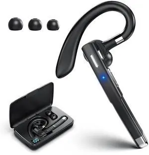 Bluetooth Headsets, Wireless Bluetooth 5.4 Earbuds with 100Hrs Playtime, Dual Noise Cancellation Wireless Earpieces, Built-in Mic & Mute Button and 500mAh Hands-Free Charging Case for Business/Driving Bluetooth Headsets, Wireless Bluetooth 5.4 Earbuds with 100Hrs Playtime, Dual Noise Cancellation Wireless Earpieces, Built-in Mic & Mute Button and 500mAh Hands-Free Charging Case for Business/Driving