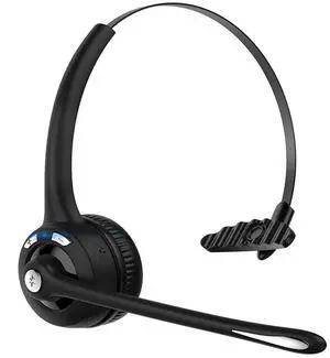 Bluetooth Headset, Single Ear Wireless Headset with Noise Canceling Microphone for Truck Driver/Call Center/Computer/Laptop Bluetooth Headset, Single Ear Wireless Headset with Noise Canceling Microphone for Truck Driver/Call Center/Computer/Laptop