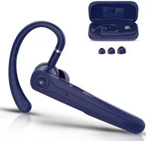 Bluetooth Headset, Wireless Bluetooth Earpiece with ENC Noise Canceling Mic, 120Hrs Talk Single-Ear Headphones, LED Display, IPX7, V5.4 Hand-Free Earphone for Business/Trucker/Driver (Navy Blue) Bluetooth Headset, Wireless Bluetooth Earpiece with ENC Noise Canceling Mic, 120Hrs Talk Single-Ear Headphones, LED Display, IPX7, V5.4 Hand-Free Earphone for Business/Trucker/Driver (Navy Blue)