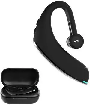 Bluetooth Headset, Wireless Bluetooth Earpiece, Hands Free Noise Canceling Headphones with Dual-Mic, 1000 mAh Charging Case, 18-Hour Talk Time, iOS & Android Compatible, for Truckers & Office Use Bluetooth Headset, Wireless Bluetooth Earpiece, Hands Free Noise Canceling Headphones with Dual-Mic, 1000 mAh Charging Case, 18-Hour Talk Time, iOS & Android Compatible, for Truckers & Office Use