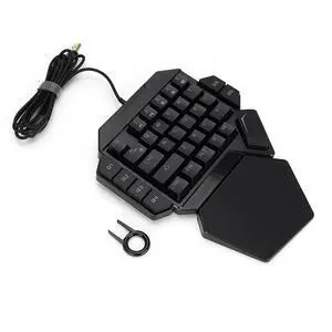 One Handed Keyboard, Wired RGB Mechanical Gaming Keyboard 35 Key Backlit USB Professional Mini Keypad Support 6 Macro Keys Portable Single Hand Ergonomic Controller Wrist Rest PC Gamer Laptop One Handed Keyboard, Wired RGB Mechanical Gaming Keyboard 35 Key Backlit USB Professional Mini Keypad Support 6 Macro Keys Portable Single Hand Ergonomic Controller Wrist Rest PC Gamer Laptop