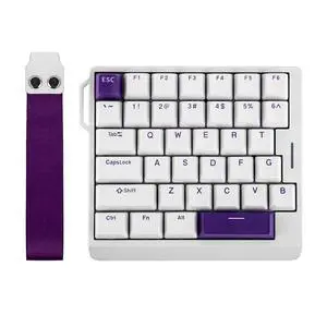 HE30 One-Handed Hall Effect Keyboard, 8K Polling & 0.125ms, SOCD & Snap Key, Adjustable Trigger, PBT Keycap, RGB, Custom Software, Wired Gaming Keyboard for PC/Gamer (White Purple) HE30 One-Handed Hall Effect Keyboard, 8K Polling & 0.125ms, SOCD & Snap Key, Adjustable Trigger, PBT Keycap, RGB, Custom Software, Wired Gaming Keyboard for PC/Gamer (White Purple)