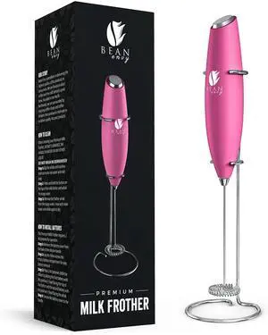 Milk Frother, Coffee Stirrers, Frother Wand, Milk Frother Handheld, Frother with stand, Hand Blender for Coffee, Lattes, Cappuccino, Matcha and Hot Chocolate Kitchen Gifts (Raspberry) Milk Frother, Coffee Stirrers, Frother Wand, Milk Frother Handheld, Frother with stand, Hand Blender for Coffee, Lattes, Cappuccino, Matcha and Hot Chocolate Kitchen Gifts (Raspberry)