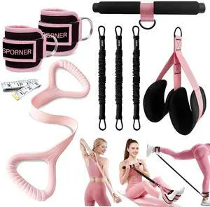 Adjustable Pedal Resistance Band with Handle, Ankle Resistance Bands with Cuffs, Figure 8 Resistance Band, Exercise Equipment for Waist, Arm, Core/ABS, Leg, Physical Therapy, Yoga, Pilates Adjustable Pedal Resistance Band with Handle, Ankle Resistance Bands with Cuffs, Figure 8 Resistance Band, Exercise Equipment for Waist, Arm, Core/ABS, Leg, Physical Therapy, Yoga, Pilates