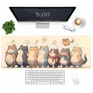 Cute Anime Cats Mouse Pad,Large Size Desk Mat with Stitched Edge,Non-Slip Rubber Base,Gaming Mouse Pad Computer Desktop Accessories for Office Home Cute Anime Cats Mouse Pad,Large Size Desk Mat with Stitched Edge,Non-Slip Rubber Base,Gaming Mouse Pad Computer Desktop Accessories for Office Home