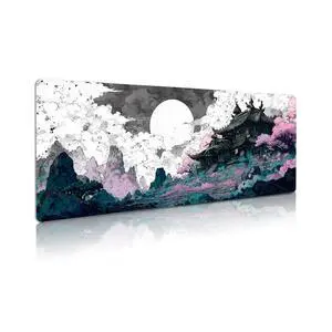 Extended Gaming Mouse Pad, Large Mouse Mat 3 mm Nature Rubber Base Mousepad with Stitched Edges, Non-Slip Desk Mat for Office Home Great Gift 31.5x11.8 Inch (Japanese Ink 1) Extended Gaming Mouse Pad, Large Mouse Mat 3 mm Nature Rubber Base Mousepad with Stitched Edges, Non-Slip Desk Mat for Office Home Great Gift 31.5x11.8 Inch (Japanese Ink 1)