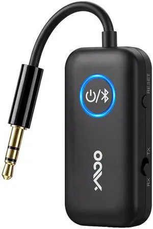 B06T2 Airplane Bluetooth Adapter to 2 Headphones, Bluetooth Transmitter Receiver for TV with aptX-HD Low Latency, 3.5mm Aux Wireless Audio Adapter for Home Stereo/PC/Gym B06T2 Airplane Bluetooth Adapter to 2 Headphones, Bluetooth Transmitter Receiver for TV with aptX-HD Low Latency, 3.5mm Aux Wireless Audio Adapter for Home Stereo/PC/Gym