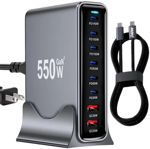550W USB C Fast Charger Block, PD 3.1 140W USB C Charging Station, GaN Multi-Port PD PPS Fast Charging Station for Multiple Devices,Laptop Wall Charger Compatible with MacBook iPad iPhone 17/16 etc 550W USB C Fast Charger Block, PD 3.1 140W USB C Charging Station, GaN Multi-Port PD PPS Fast Charging Station for Multiple Devices,Laptop Wall Charger Compatible with MacBook iPad iPhone 17/16 etc