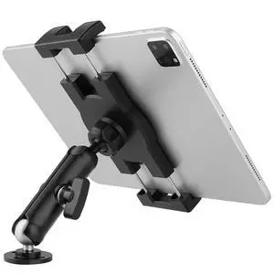 Aluminum Heavy Duty Drill Base Tablet Holder for Car,Tablet Mount for Truck,Commercial Vehicles,Dashboard,Boat and Wall Compatible with 4"-12.9" iPad Pro/Mini/Galaxy Tab//Phones,Large Case Friendly Aluminum Heavy Duty Drill Base Tablet Holder for Car,Tablet Mount for Truck,Commercial Vehicles,Dashboard,Boat and Wall Compatible with 4"-12.9" iPad Pro/Mini/Galaxy Tab//Phones,Large Case Friendly