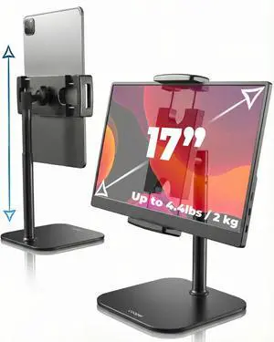 TabStand Mini, 10" Height Adjustable Tablet Stand, Ipad Stand for Desk, Portable Monitor Holder, Heavy Duty Grip, Tripod iPad Holder, Tablet Mount, for Samsung Tablets, Kindle eReaders (Black) TabStand Mini, 10" Height Adjustable Tablet Stand, Ipad Stand for Desk, Portable Monitor Holder, Heavy Duty Grip, Tripod iPad Holder, Tablet Mount, for Samsung Tablets, Kindle eReaders (Black)