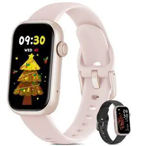 Fitness Tracker for Men Women, 24/7 Heart Rate, SpO2 and Sleep Monitor Health Watch, Calorie Step Counter Fitness Watch IP68 Waterproof Smart Watch for Android and iOS, Blush Pink Fitness Tracker for Men Women, 24/7 Heart Rate, SpO2 and Sleep Monitor Health Watch, Calorie Step Counter Fitness Watch IP68 Waterproof Smart Watch for Android and iOS, Blush Pink