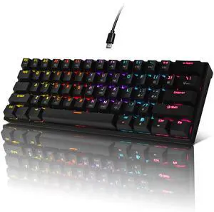 Mechanical Keyboard, 60% Mechanical Gaming Keyboard with Blue Switches and Dynamic 26-Mode RGB Backlight - Plug and Play, 61-Key, Anti-Ghosting, for PC, Windows, Mac, Gamer, Office, Typists Mechanical Keyboard, 60% Mechanical Gaming Keyboard with Blue Switches and Dynamic 26-Mode RGB Backlight - Plug and Play, 61-Key, Anti-Ghosting, for PC, Windows, Mac, Gamer, Office, Typists