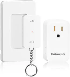 Remote Control Outlet, WILAWELS Remote Switch Outlet with Magnetic Base, Wireless On Off Outlet Switch for Light, Lamp, Fan, Appliance, 100ft RF Range, 15A/1875W, Pre-Programmed, FCC Listed W10RC1106 Remote Control Outlet, WILAWELS Remote Switch Outlet with Magnetic Base, Wireless On Off Outlet Switch for Light, Lamp, Fan, Appliance, 100ft RF Range, 15A/1875W, Pre-Programmed, FCC Listed W10RC1106