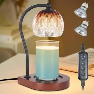 Electric Candle Warmer Lamp with TimerDimmable for Jar Scented Candles, Wax Melting Tabletop Light Suitable as a Home Decor Thanksgiving Christmas Day Gift for Women Mom, with 2 Bulbs(Glass Brown) Electric Candle Warmer Lamp with TimerDimmable for Jar Scented Candles, Wax Melting Tabletop Light Suitable as a Home Decor Thanksgiving Christmas Day Gift for Women Mom, with 2 Bulbs(Glass Brown)