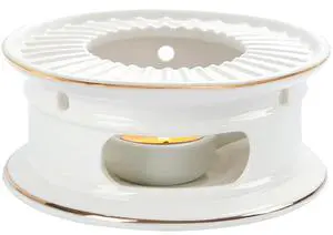 Teapot Warmer, Ceramic Tea Warmer with Tealight Holder, Teapot Heater for Heating Coffee, Milk, Tea Light Heater, Candle Warmer (White) Teapot Warmer, Ceramic Tea Warmer with Tealight Holder, Teapot Heater for Heating Coffee, Milk, Tea Light Heater, Candle Warmer (White)