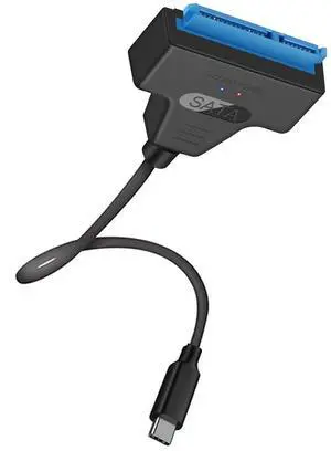 SATA to USB C 3.0 Cable - USB C Adapter Compatible for 2.5" HDD & SSD Hard Drive Reader, External Hard Drive Converter Support UASP,Black SATA to USB C 3.0 Cable - USB C Adapter Compatible for 2.5" HDD & SSD Hard Drive Reader, External Hard Drive Converter Support UASP,Black