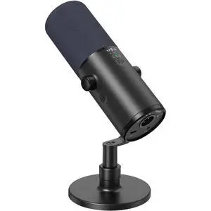 Dynamic Podcast Microphone for Studio, Cardioid XLR/USB Mic, AI Noise Cancellation, Tap Mute, 3.5mm Headphone Jack for Monitoring, Volume Control, Microfono with Desktop Stand, Black, TD510 AIR Dynamic Podcast Microphone for Studio, Cardioid XLR/USB Mic, AI Noise Cancellation, Tap Mute, 3.5mm Headphone Jack for Monitoring, Volume Control, Microfono with Desktop Stand, Black, TD510 AIR