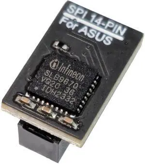 TPM 2.0 Module, 14-Pin SPI Interface with infineon SLB9670, Compatible with ASUS Motherboard TPM 2.0 Module, 14-Pin SPI Interface with infineon SLB9670, Compatible with ASUS Motherboard