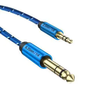 1/4 inch to 3.5mm Stereo Audio Cable, 6.35mm to 3.5mm Headphone Adapter, 1/4 to 1/8 Male to Male Aux Cord, 3.3ft (1m) Long, for Guitar, Cellphone, Laptop, Switch, Home Theater Devices 1/4 inch to 3.5mm Stereo Audio Cable, 6.35mm to 3.5mm Headphone Adapter, 1/4 to 1/8 Male to Male Aux Cord, 3.3ft (1m) Long, for Guitar, Cellphone, Laptop, Switch, Home Theater Devices